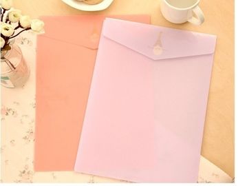 Eco-friendly PP file folder pink document bag custom document Folders