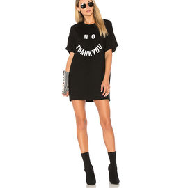 Latest Designs Black Short Sleeve Casual T-shirt Dress for Women