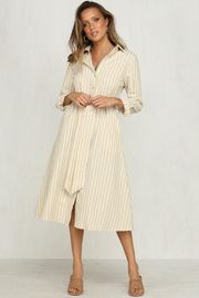 2018 Women Clothing Striped Casual Office Dress