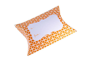 Christmas Pillow Box Matt Lamination Art Paper / Kraft Paper Pillow Box For Christmas