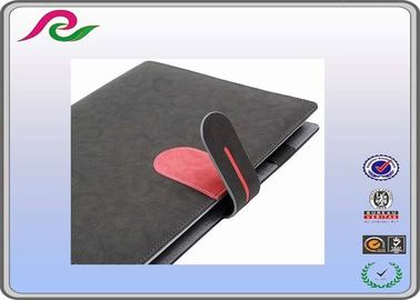 Business velcro colorful loose leaf notebooks of PU leather cover