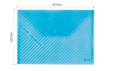 Custom Printed PP File Folder A4 Size Document Bag Blue File Folder